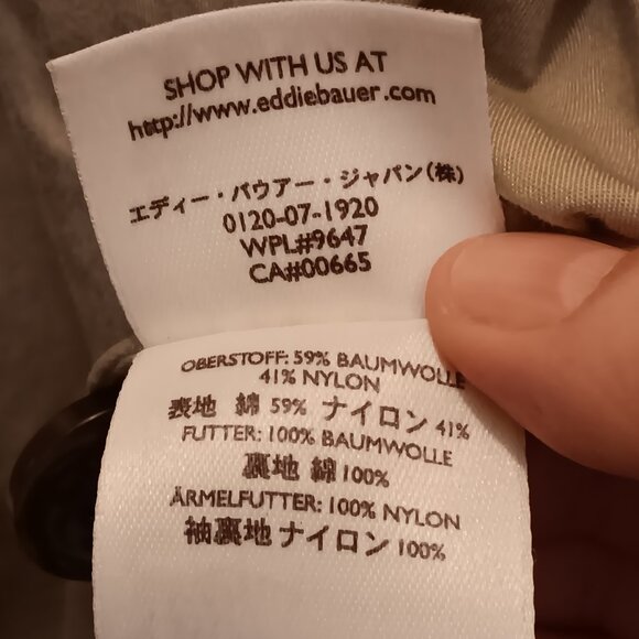 Eddie Bauer Men's Olive Green Canvas Barn Coat Chore Field Jacket Size Large - Picture 10 of 11